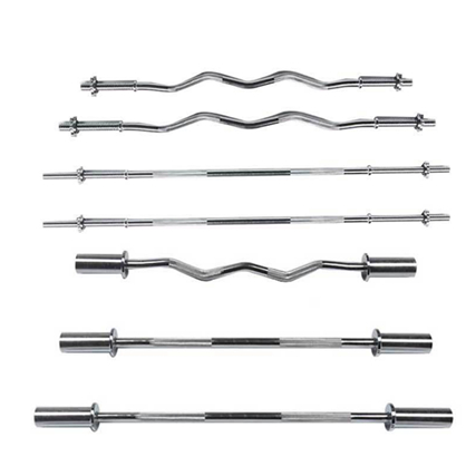 Steel barbell bar