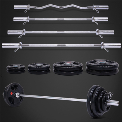 Steel barbell bar