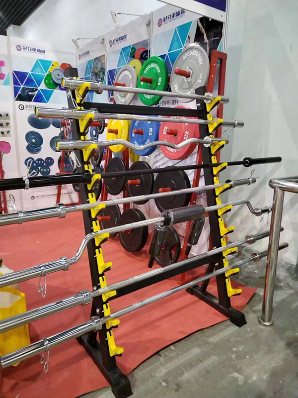 Steel barbell bar